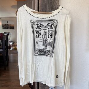 Double D Ranch Cream Graphic Long Sleeve Shirt